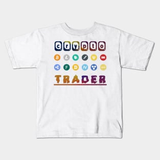 Crypto Trader Bitcoin & Cryptocurrency Blockchain Kids T-Shirt